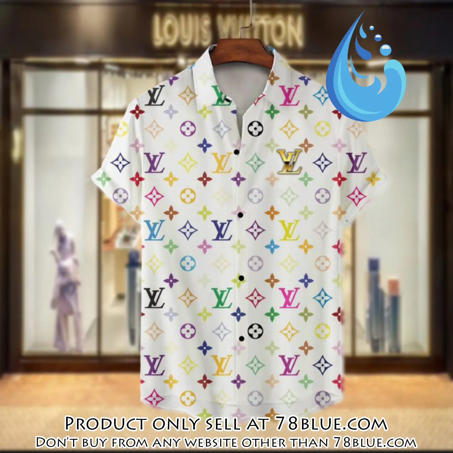 Lv louis vuitton luxury hawaiian shirt & short set lhs1202 78b0015735